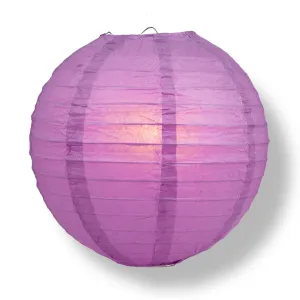 10" Violet / Orchid Round Paper Lantern, Even Ribbing, Chinese Hanging Wedding & Party Decoration