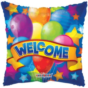 18" Welcome Banner & Balloons Mylar Balloon #447