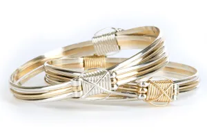 2 GOLD KNOT ELEPHANT HAIR BRACELETS