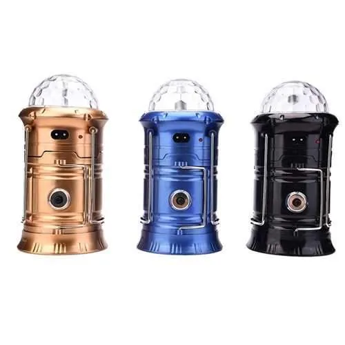 6W 3 in 1 RGB LED Crystal Magic Ball Stage Light Portable Rechargeable Camping Lantern Outdoor