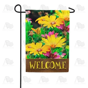 America Forever Flower Garden Welcome Double Sided Garden Flag