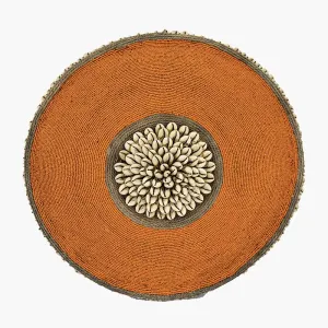 Beaded Cameroon Shield - Orange