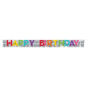 Birthday Letter Banner w/ Foil Fringe