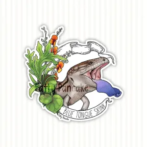 Blue Tongue Skink Banner Sticker