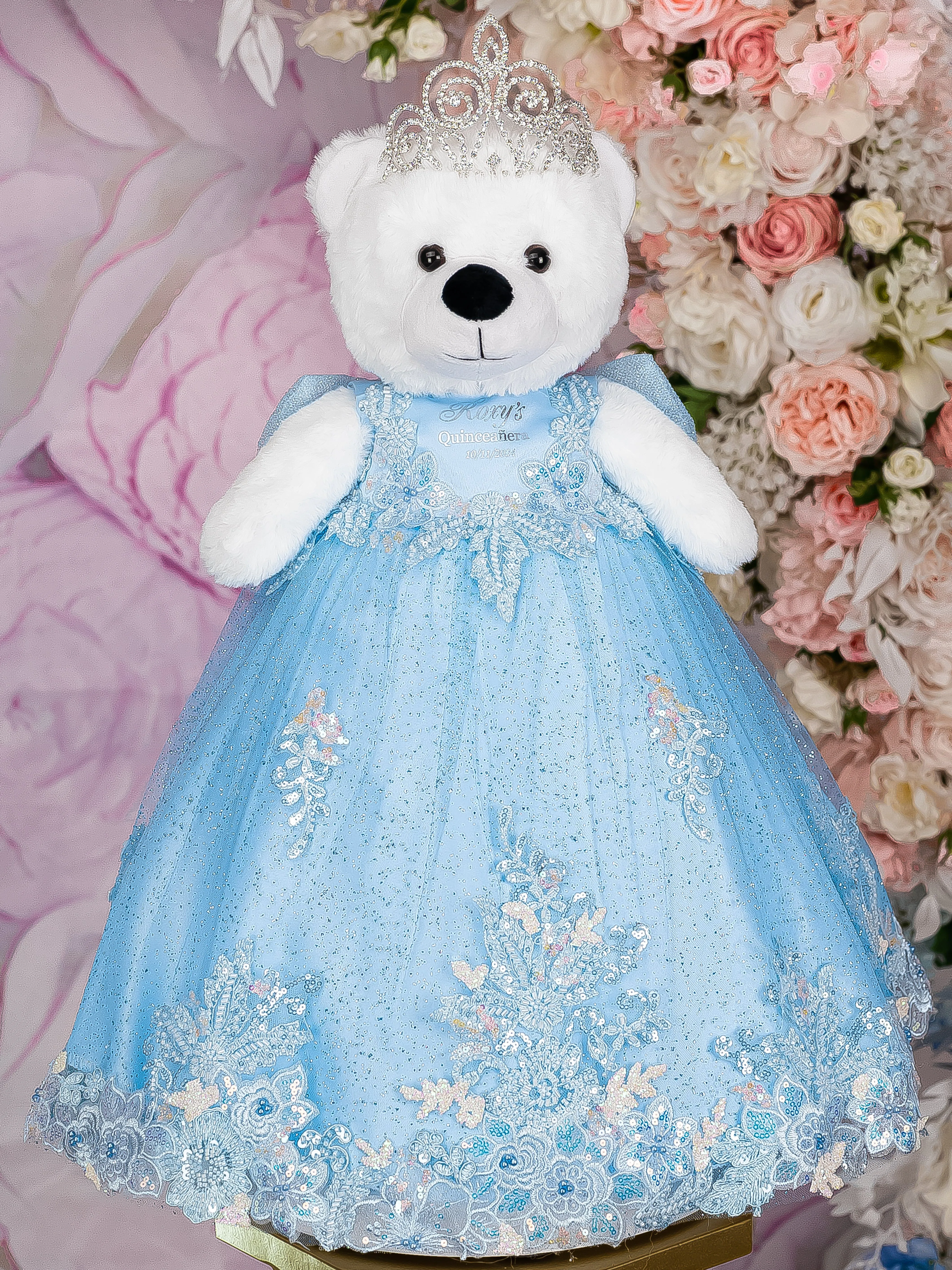 Cinderella theme Teddy Bear for Quinceanera