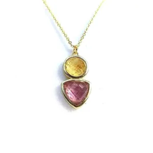 Citrine and Amethyst Necklace