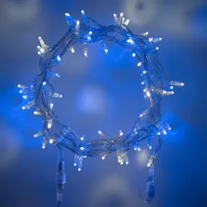 Core Connect 30m 300 Blue & White Connectable Fairy Lights Clear Cable