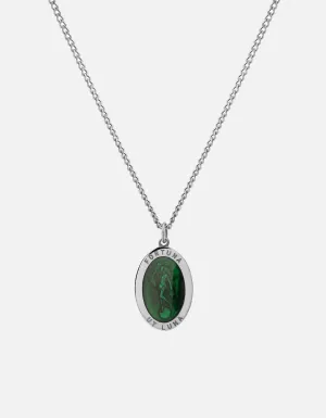 Fortuna Necklace, Sterling Silver/Green