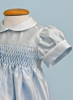 Hand Smock Light Blue Romper