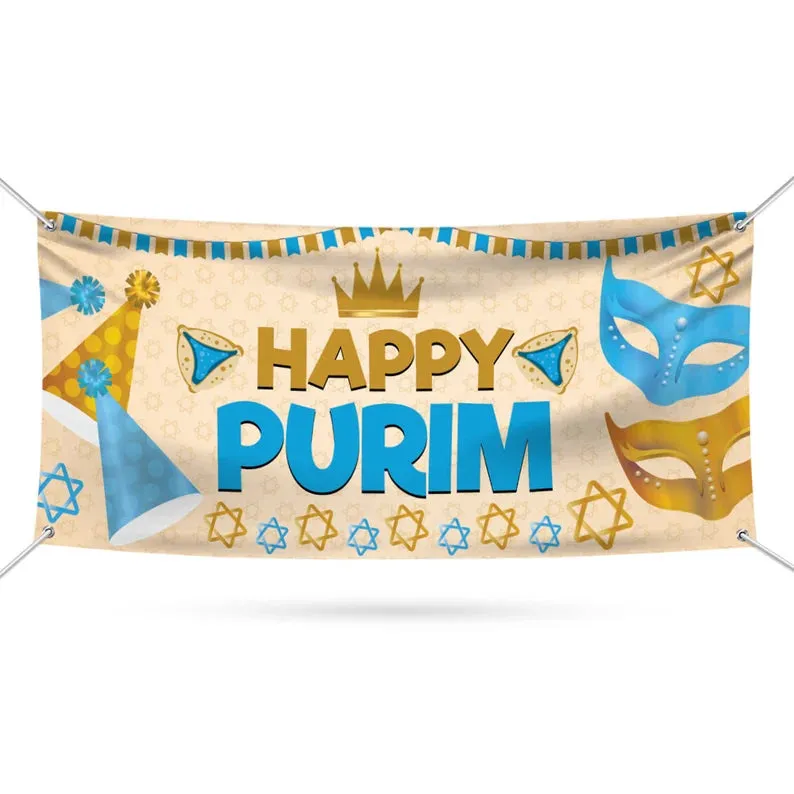 Happy Purim Banner Sign