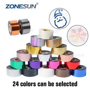 ZONESUN 5CM Rolls Gold Silver Hot Foil Stamping Paper  Paper For Heat Press Transfer Machine